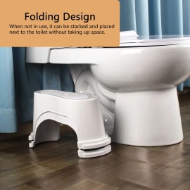 EVRON Toilet Stool 7" Bathroom Squatting Poop Stool for Potty Assistance,Por