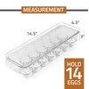 Utopia Home Egg Container With Lid and Handle for Refrigerator