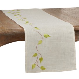 Embroidered Vine Table Runner