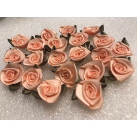 Unbranded 20 SATIN 1" Blush Peach RIBBON ROSES Scrapbook Sewing Bow Crafts DIY Valentine's