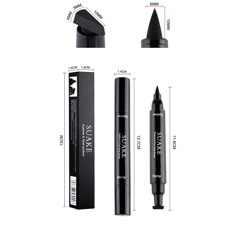 HhBdy Waterproof Eyeliner Stamp 4Pcs 2 in 1 Double Head