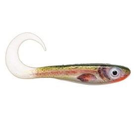 Abu Garcia Svartzonker McPerch Curly, Soft Lure, Predator Fishing, Unisex, McPerch Curly 8 cm - Real Trout