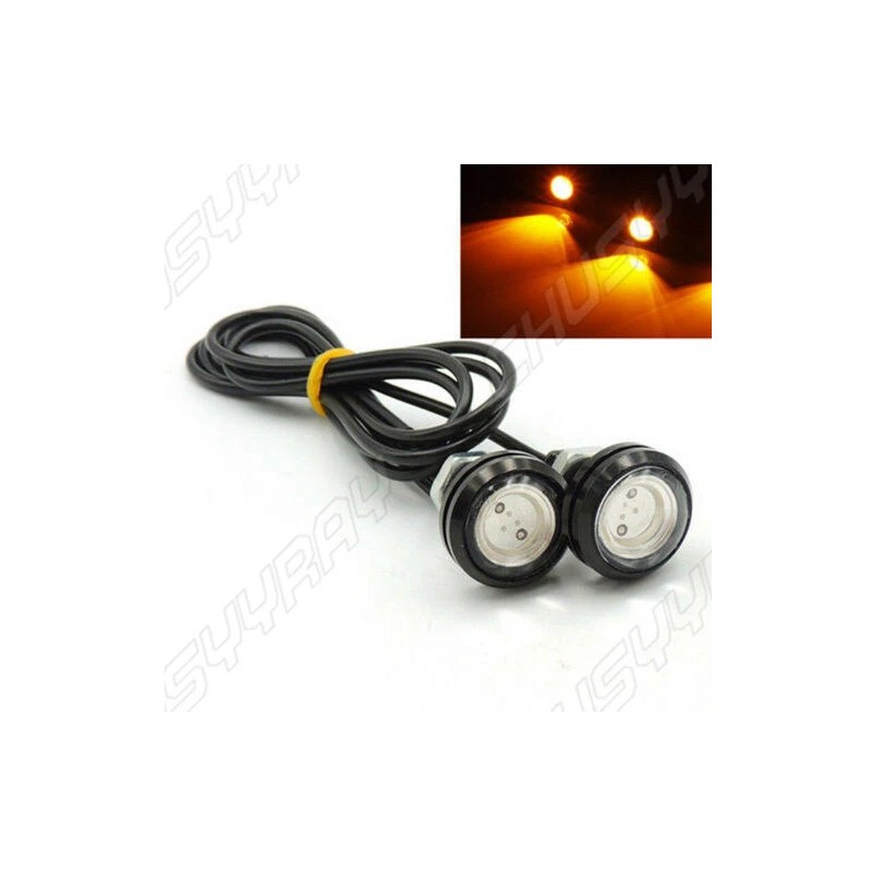 SYJIIP 4x Amber LED Grille Fog Lights Raptor Style For