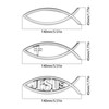 eMagTech 3pcs 3D Car Jesus Fish Decal Sticker 3 Style