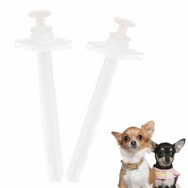 Dog Pill Shooter 2 Pieces Pet Piller Pill Dispenser for Large Dogs Handy Pill Gun for Medium to Large Breed Up to 45 Pounds (White Pill Popper 2 Pcs)