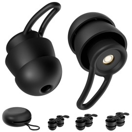 Ear Plugs for Sleeping, Soundproofing Earplugs, Sound Insulation, High Sound Insulation, 3 Sizes, 4 Pairs Included, Ear Plugs, Washable, Reusable, Soft Fit Design, Snoring, Studying, Focusing