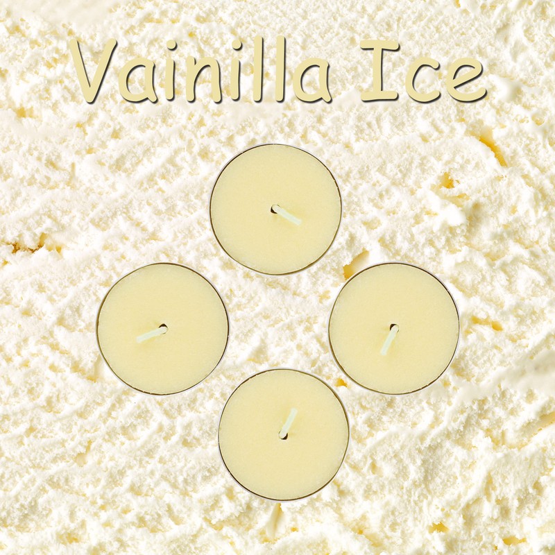 40 Stück Duftkerzen Teelichter Vanille Duft, Creme Duftteelichter Vanille