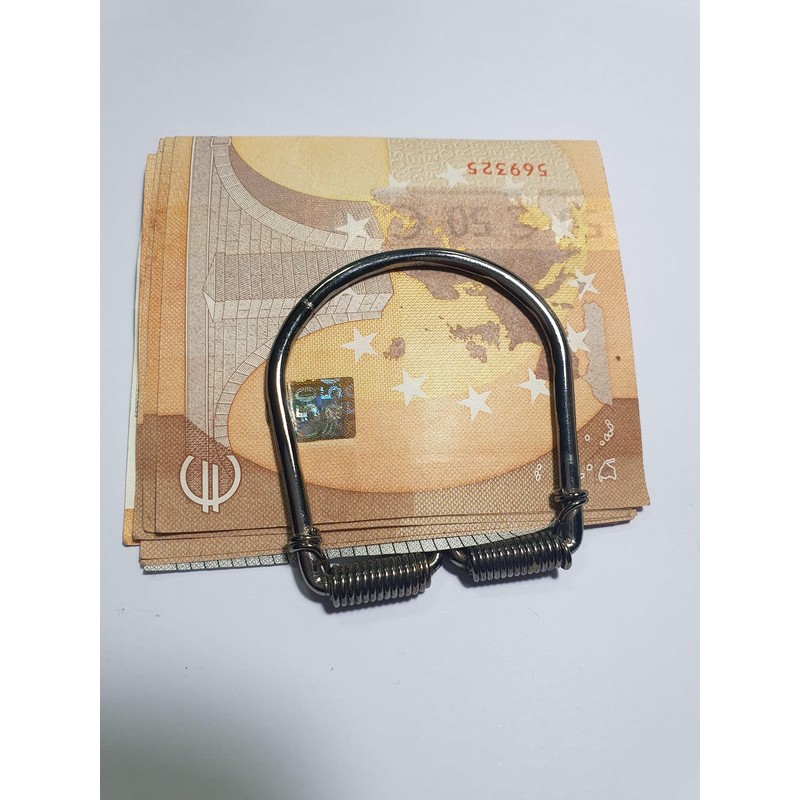 BLUSUPERSHOP Black Burnished Spring Spring Money Clips Handmade Unisex Wet