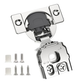 Chibery 30 Pack 1" Overlay 3D Soft Close Concealed Hinge for Face Frame Door, Smooth Slow Self Closing Hinges, Satin Nickel, Hidden 105° Open Angle Stainless Steel Hinge for Kitchen Cabinet Door