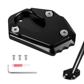 EXLECO Motorcycle Side Stand Widening Support Plate Motorcycle Stand Plate Compatible with Kawasaki Z650 Z900 Z900RS Z900SE Z1000 Z1000SX Z800 ER-6N ER-6F ZX-6R Ninja 300 650 1000 1000SX, Black