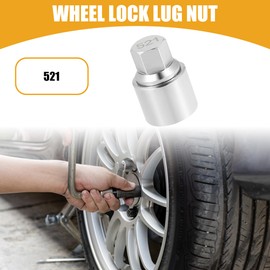 Partuto Wheel Lock Lug Nut 521 - for Volkswagen Touareg Silver Tone - 1 Pc