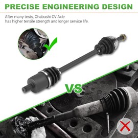 Chabushi Front CV Axle Shaft & Wheel Bearing Set for Polaris Ranger 500 700 XP EFI 2005 2006 2007; 2PCS Front Left/Right 4340 Chromoly Steel CV Axle Drive Shaft with Bearings for 1332423 1380236