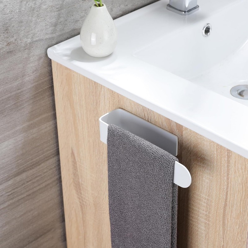 Self Adhesive Hand Towel Holder U Shaped Space Saving Acrylic