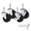 AXL 5/16 UNC Threaded Stem Caster Wheels Set of 4,