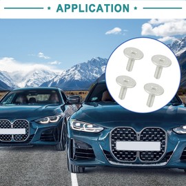 ACROPIX Car Engine Shield Cover Bolt 90105-TBA-A00 Cover Bolt Pin Screws for Honda Accord Black - Pack of 4