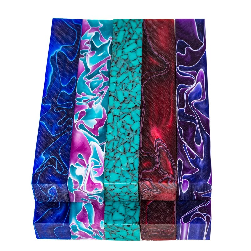 Multi-Colored Variety - Acrylic Acetate Pen Blanks (10-Pack)