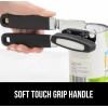 GORILLA GRIP Stainless Steel Can Opener, Smooth Edge, Easy Turn,