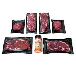 Aged Premium Angus Ribeye and NY Strip and Filet Mignon by Nebraska Star Beef - All Natural Hand Cut and Trimmed Steaks Gift Packages - Gourmet Steak Delivered to Your Home