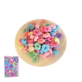 200PCS Colorful Fluffy Hair Ties,Soft, Cute & Versatile Hair Accessories for Every Occasion, Toddler Hair Elastics Kids Seamless Elastic Hair Bands Kids Hair Ties Mini Ponytail Holders for Girls and Kids