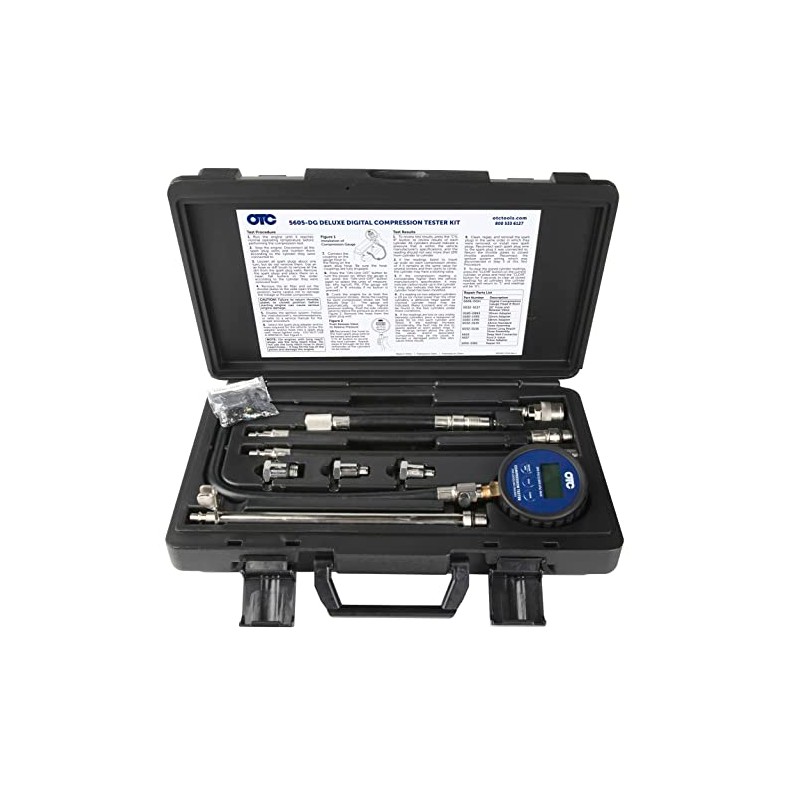 OTC 5605-DG Deluxe Digital Compression Tester Kit with Carrying Case