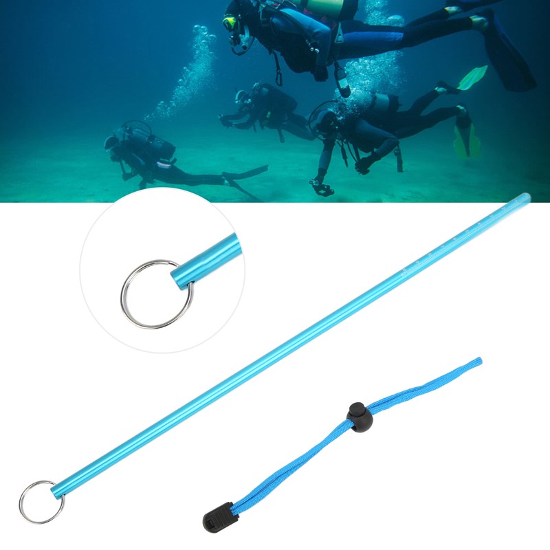 Diving Pointer Stick Aluminum Alloy 35cm Multifunctional Underwater Rod with