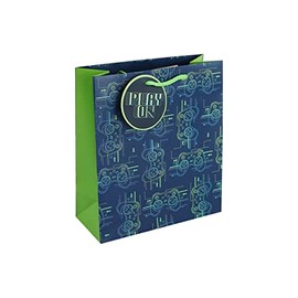 Eurowrap Video Game Play On Gamer Party Birthday Occasions Kids Gift Bag With Tag Medium