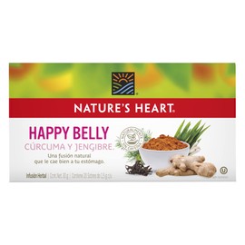 Nature's Heart 7502252484445 Te Happy Belly, Curcuma, jengibre, 30 gramos