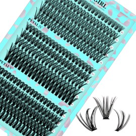 Lash Clusters 300PCS, Individual Lash Clusters D Curl, DIY Lashes Extensions Eyelashes Clusters Fluffy Natural False Eyelashes for Self Application(PP304050)