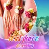 Latious Wedding Corsage Wristlet Red Rose Wrist Corsage for Women