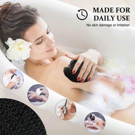 2Pcs African Net Long Bath Net Sponge,Beauty Skin Wash Towel Body Exfoliating Long Net Shower Body Scrubber Back Scrubber Skin Smoother,Extendable length 63inch/160cm