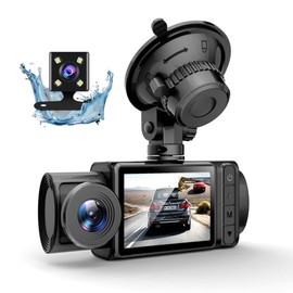 Bewinner 3 Channel Dash Cam Front and Rear 1080P Full HD G-Sensor Parking Mode Three Channel Dash Cam for Cars
