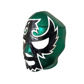 Mask Maniac HALCON NEGRO (pro-fit) Adult Lucha Libre Mexican Wrestling Mask - Green
