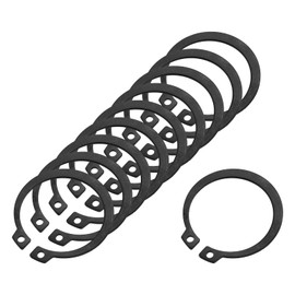 uxcell 15 Pcs External Retaining Rings, 41.1mm 65Mn Carbon Steel, External Circlip Snap Rings Round Wire Snap Rings for Valves Electrical Appliances, Black