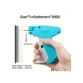 1 Set Instant Fix Micro Stitch Gun - 3000pcs Plastic Needles Portable Clothing Repair Tool for Quick Hemming, Quilt Folding, Labeling and Various Clothing Repair Work