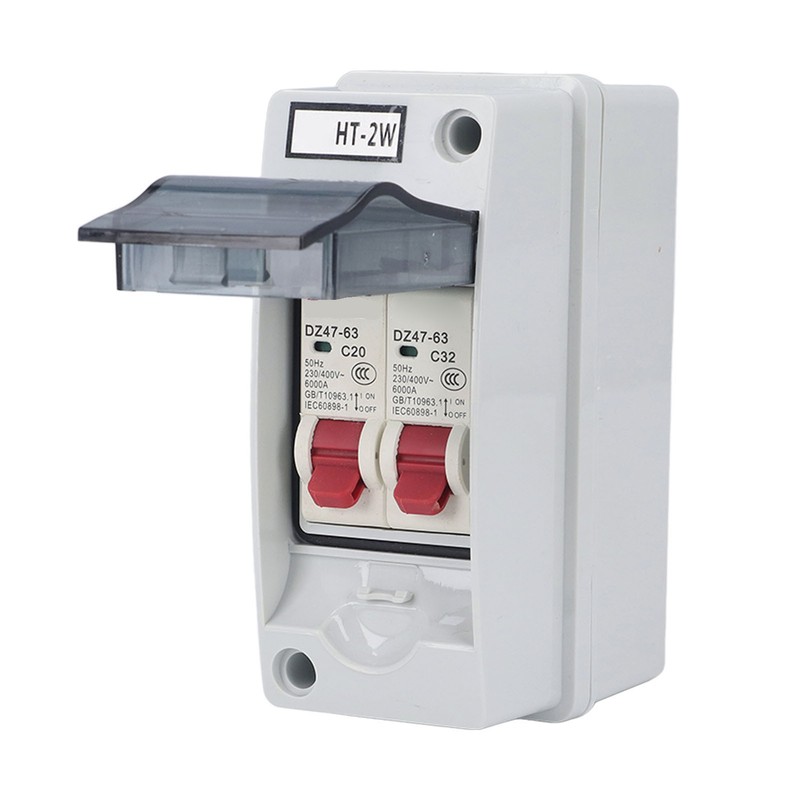 Distribution Box IP65 Waterproof 2 Way Flame Retardant MCB C