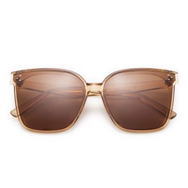 FEISEDY Retro Square Polarized Sunglasses for Women UV400 Protection Vintage Oversized Ladies Sunglasses Shades B2600