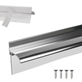 32" Shower Door Bottom Deflector for Chrome Framed Shower Door Drip Rail Replacement with Vinyl Sweep