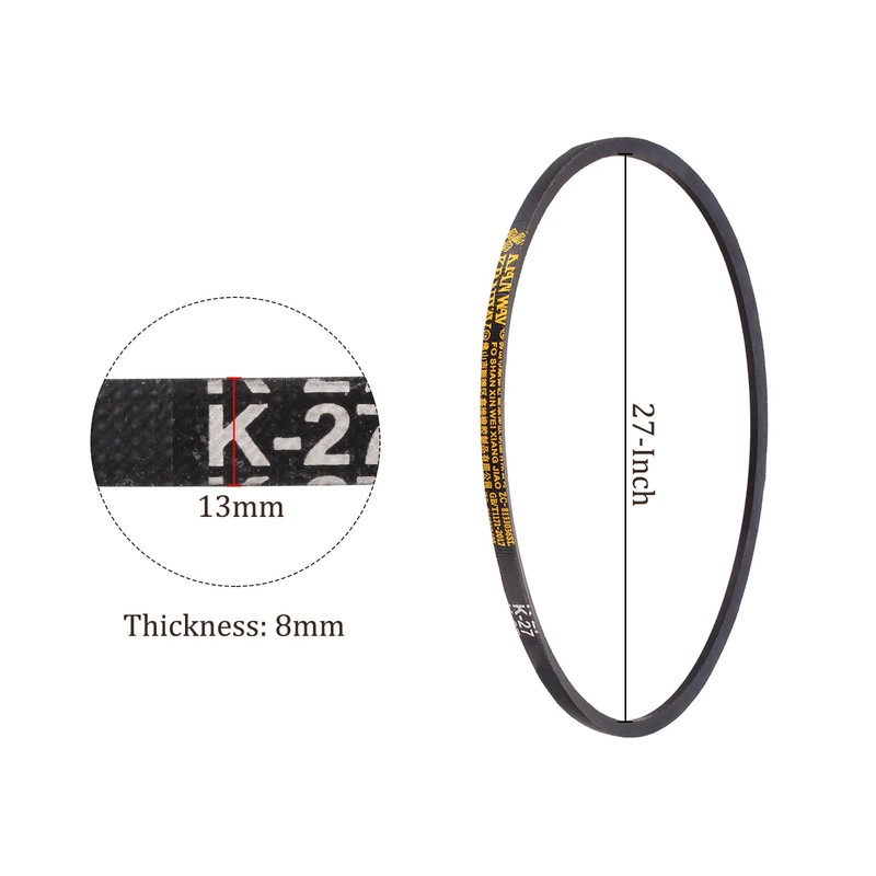 Kozelo K-27 Power Drive V-Belt 27" Pitch Circumference Fan Rubber