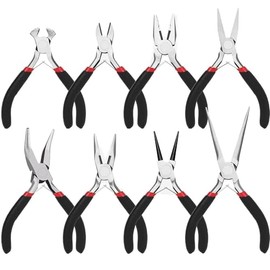 8 Pinzas para Joyeria, Alicates de Joyería, Acero al Carbono para una May or Durabilidad, Existe una Amplia Gama de Alicates para Fabricación de Joyas y Reparaciones Artesanales