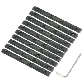 Zeberoxyz Pack of 10 Black Straight Connectors, Length 3.9 Inch Joint Bracket of the 2020 Series with M5 Screws for T-Nut 6 mm Aluminium Extrusion Profile (2020 Series)