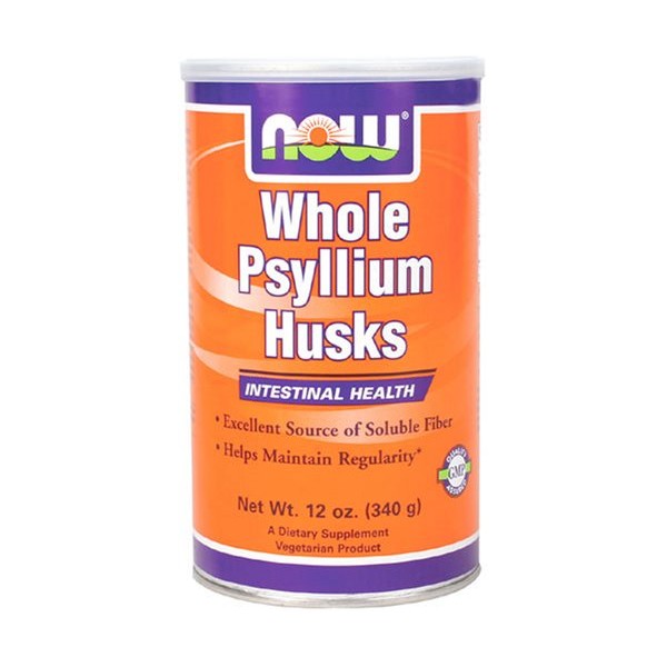 NOW Psyllium Husk Whole, 12-Ounce (Pack of 4)