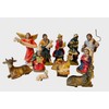 13-Piece nacimiento navideño Nativity Figurine Set. Hand-Painted Christmas Nativity Scene,