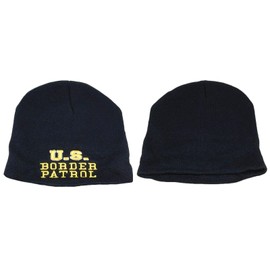 Black United States US Border Patrol Embroidered Winter Beanie Sock Cap HAT