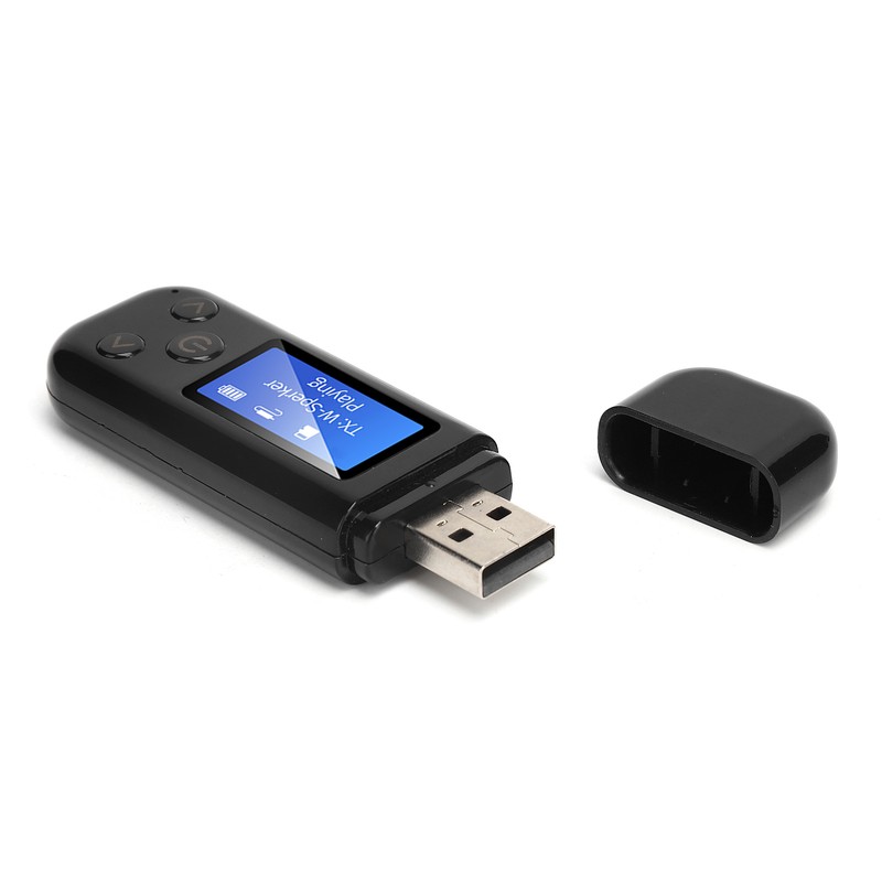 USB Bluetooth 5.0 Adapter Bluetooth Audio Receiver Transmitter with LCD