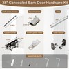 38" Concealed Sliding Barn Door Hardware Kit with Soft-Close Mechanism