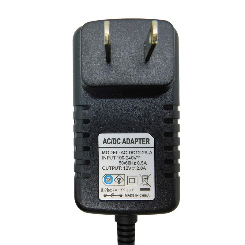 Broadwatch ACアダプター DC12V 2A PSE認証済み センタープラス プラグ外径5.5ｍｍ 内径2.1ｍｍ 国内正規メーカー品 ケーブル長約110cm