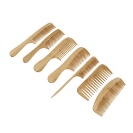Healvian Natural Bamboo Hairbrush Set Wooden Hair Brush for Women Men Boys and Girls Styling Tool