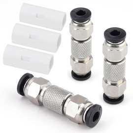 3PCS Bambu Lab Upgrade PTFE Tube Connector Compatible with X1 X1C X1E P1P P1S, Made of Stainless Steel, Anti-Oxidation and Rust Resistant, Plug and Play Printer Parts (3pcs)