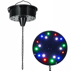 6RPM RGBW Light Rotated Motor 18LED For Mirror Disco Ball 6" 8" 12" DJ Bar Party