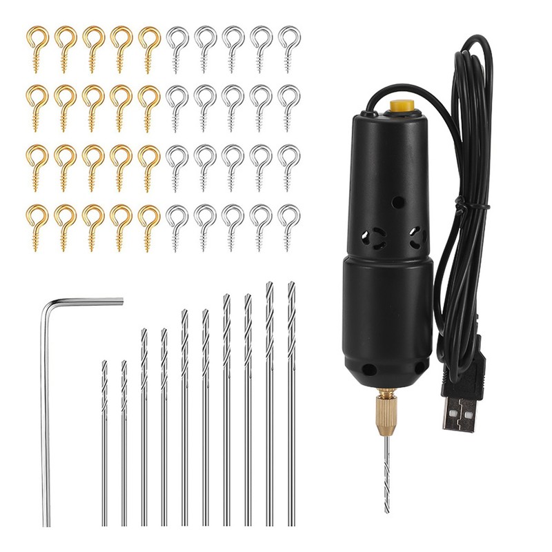 Drill Set Resin Electric Mini Drill with 10pcs Drills Bits